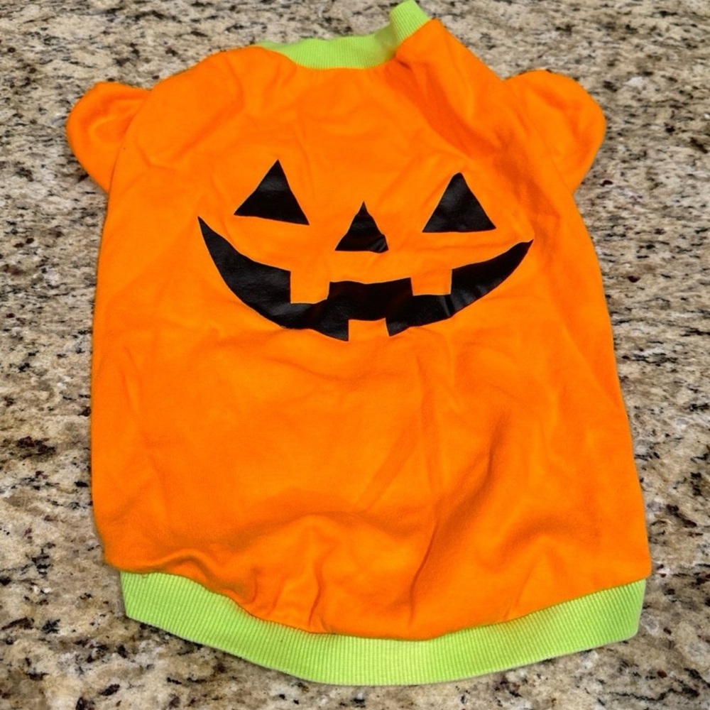 Halloween Pumpkin Face Dog Sweater/ Costume